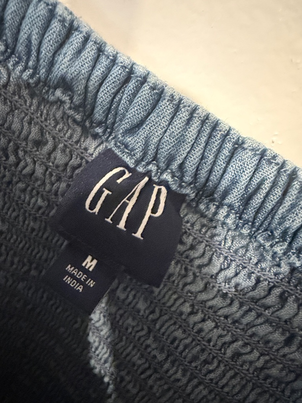 GAP Blue Denim Smocked Sundress with Handkerchief Hem - Picture 2 of 3